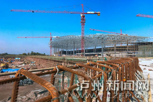 州云龍機場正全速推進建設，確保7月1日前投入運行。 瀘州日報記者 牟科 攝3